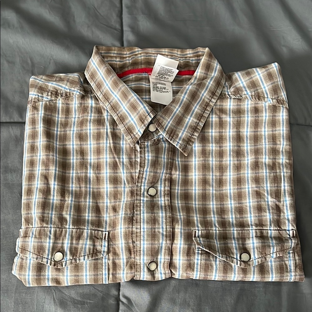 North Face Plaid Button Down Shirt Size XL